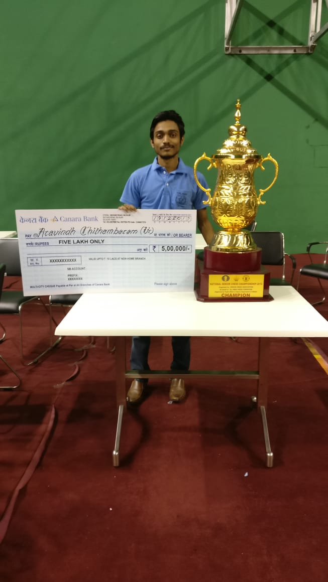 Read more about the article Chessgurukul’s Aravindh Chithambaram wins Indian National Championship for second time!