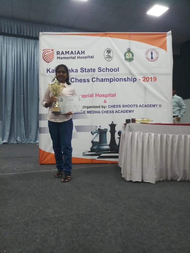 You are currently viewing Spurthi secured Second in U-12 Karnataka state Schools Chess 2019